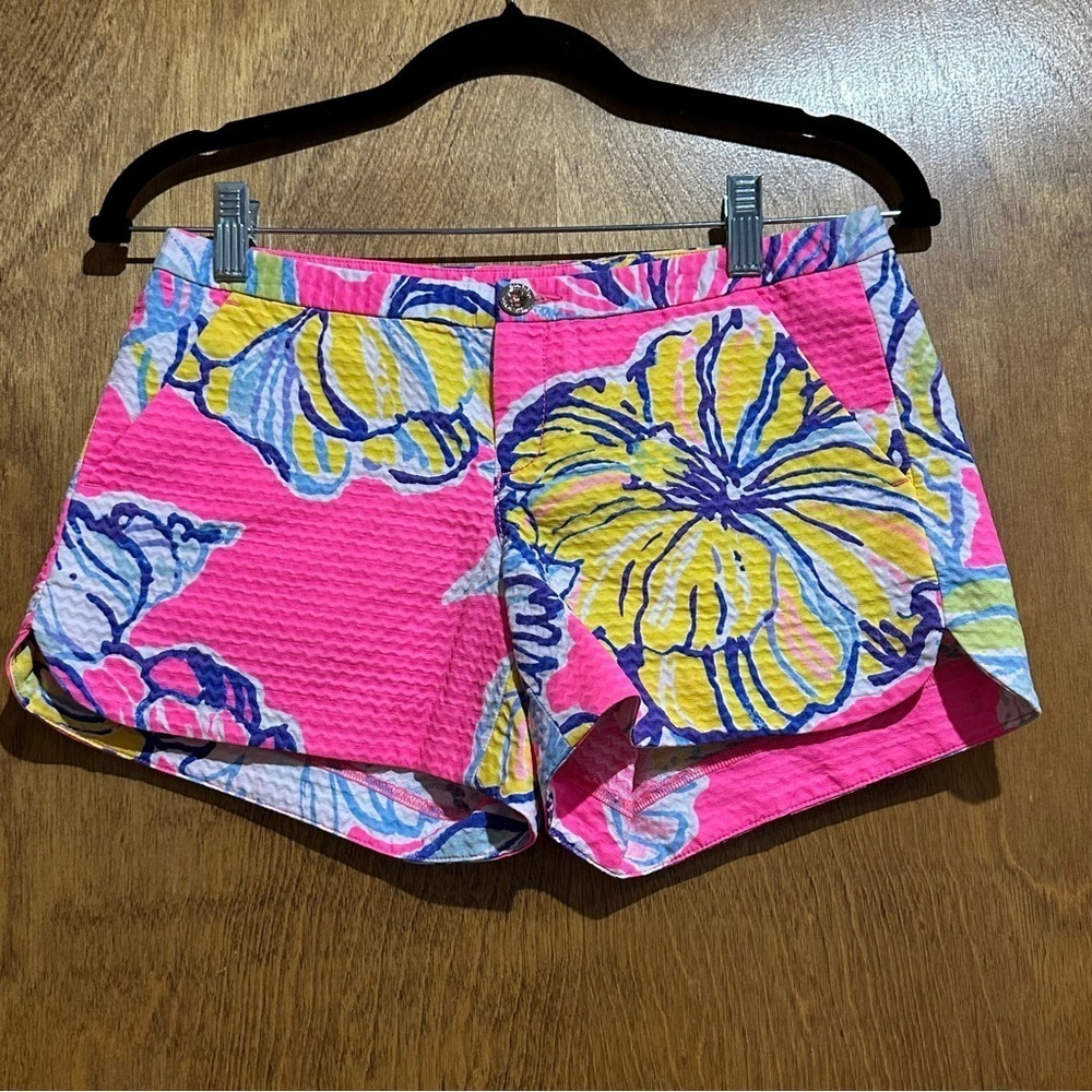 Lilly Pulitzer Kir Royal PI Swept by the Tides Adie Shorts Size 00 - NWT